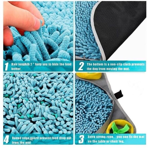 Washable Large Dog Snuffle Mat –Engaging & Fun Feeding Toy for Your Furry Friend - Picture 3 of 7